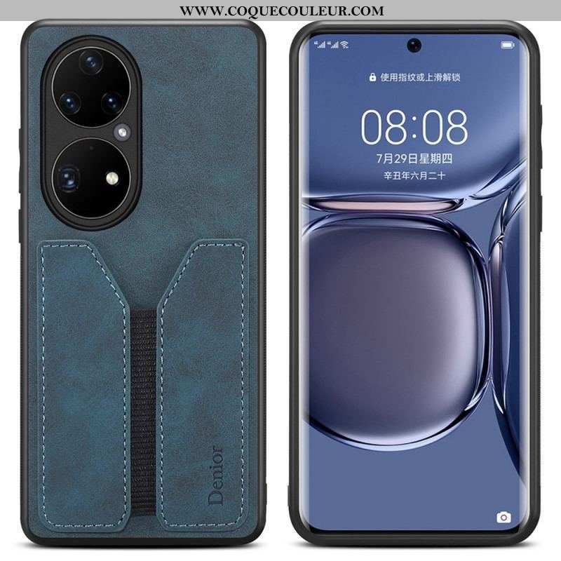 Coque Huawei P50 Pro Porte Cartes Élastique Denior