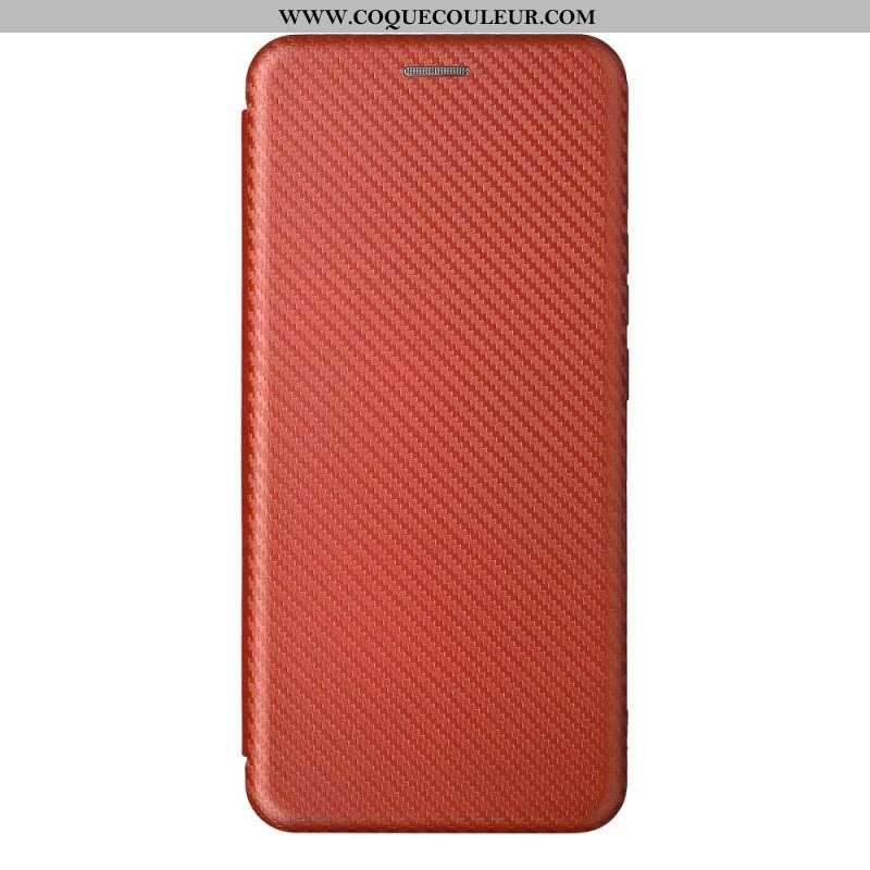 Flip Cover Moto E40 / E30 / E20 Fibre Carbone