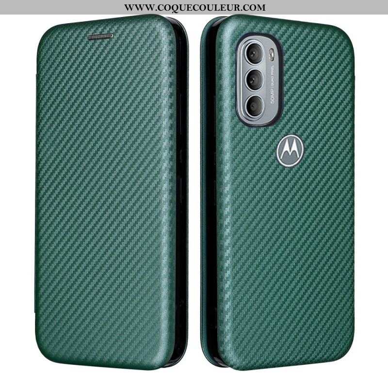 Flip Cover Moto G41 / G31 Silicone Carbone