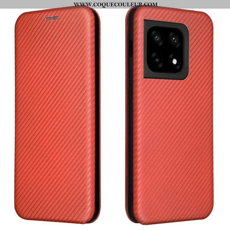 Flip Cover OnePlus 10 Pro 5G Fibre Carbone