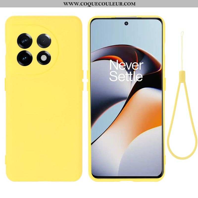 Coque OnePlus 11 5G Silicone Liquide avec Lanière