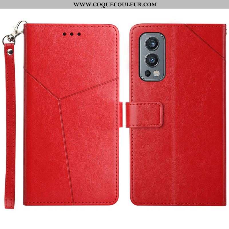 Housse OnePlus Nord 2 5G Style Cuir Géo Y Design