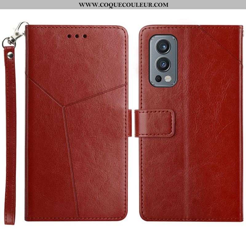 Housse OnePlus Nord 2 5G Style Cuir Géo Y Design