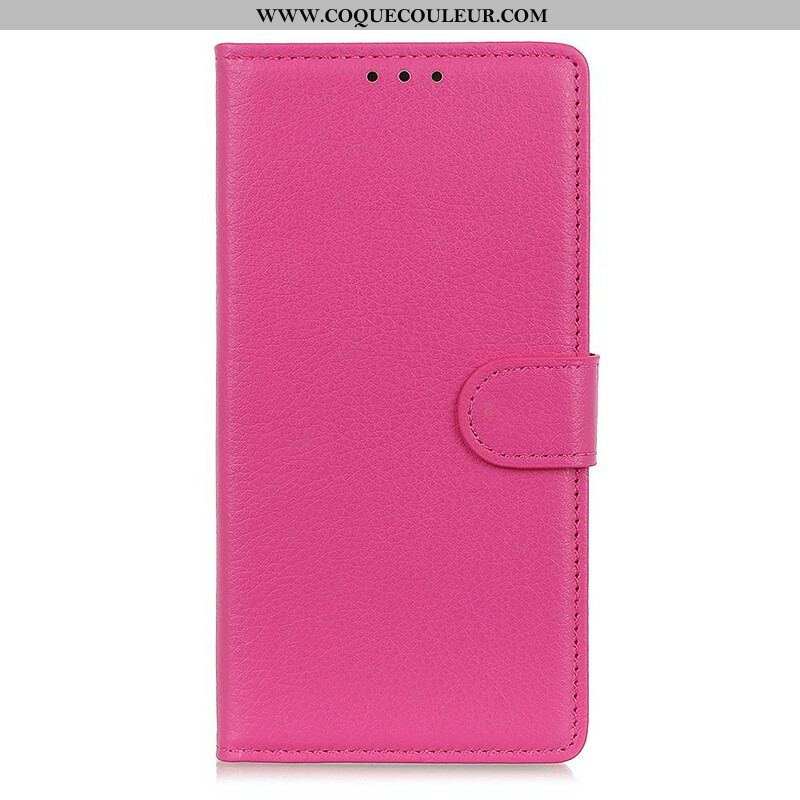 Housse OnePlus Nord 2 5G Simili Cuir Litchi