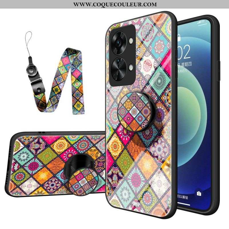 Coque OnePlus Nord 2T 5G Support Magnétique Patchwork