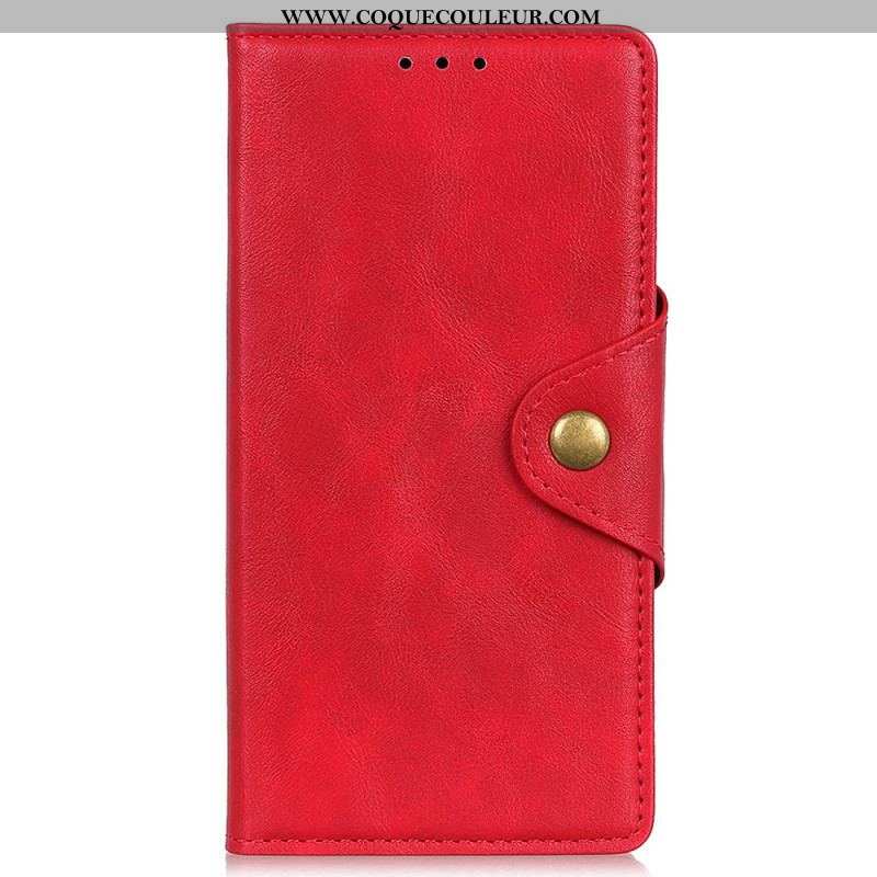 Housse OnePlus Nord 2T 5G Simili Cuir Bouton