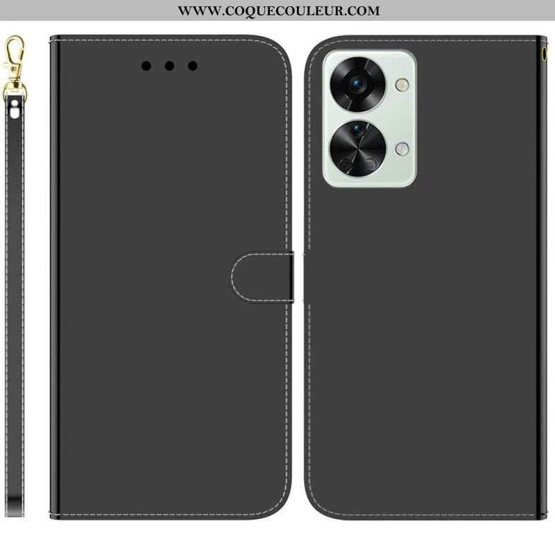 Housse OnePlus Nord 2T 5G Effet Miroir Simili Cuir