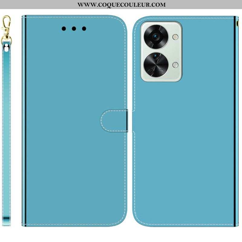 Housse OnePlus Nord 2T 5G Effet Miroir Simili Cuir