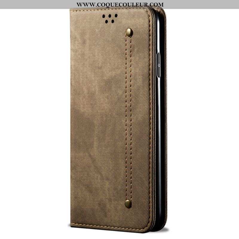 Flip Cover OnePlus Nord 2T 5G Tissu Jeans