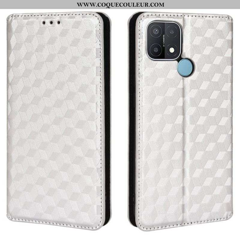 Flip Cover Oppo A15 Effet Cuir Diamant