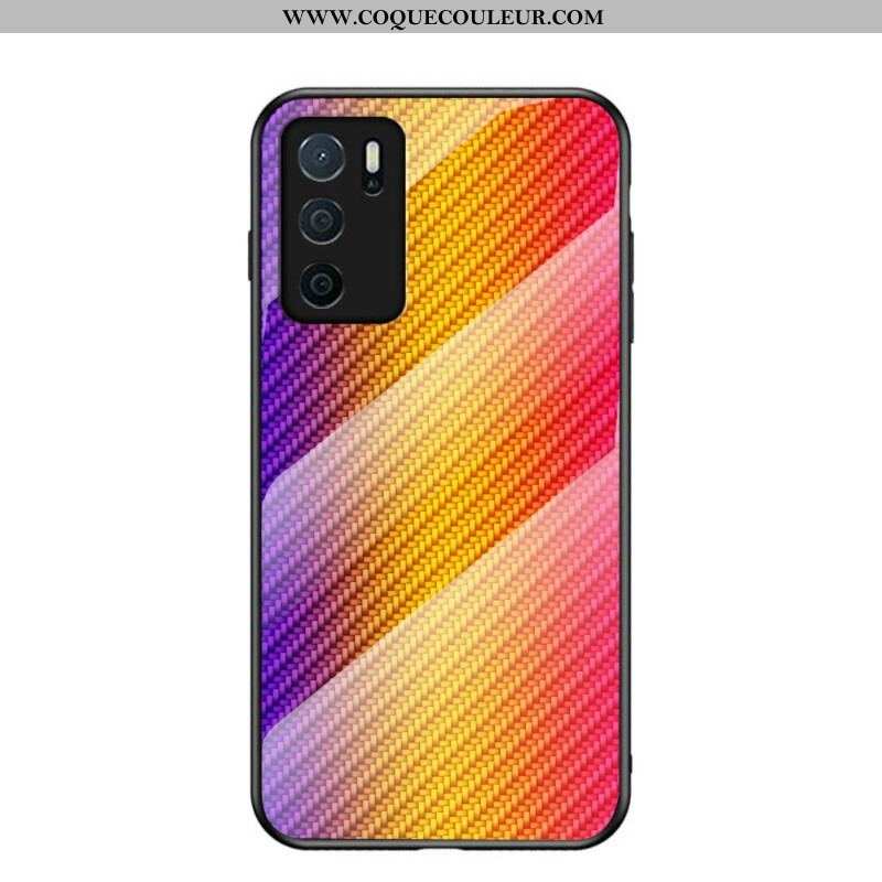 Coque Oppo A16 / A16s Verre Trempé Fibre Carbone