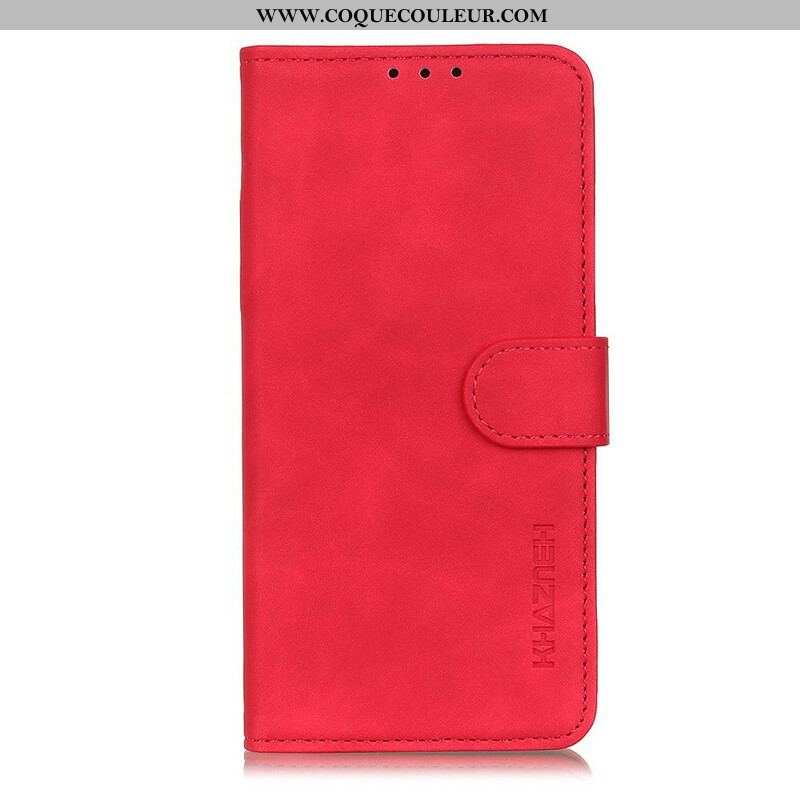 Housse Oppo A16 / A16s Mate Effet Cuir Vintage KHAZNEH