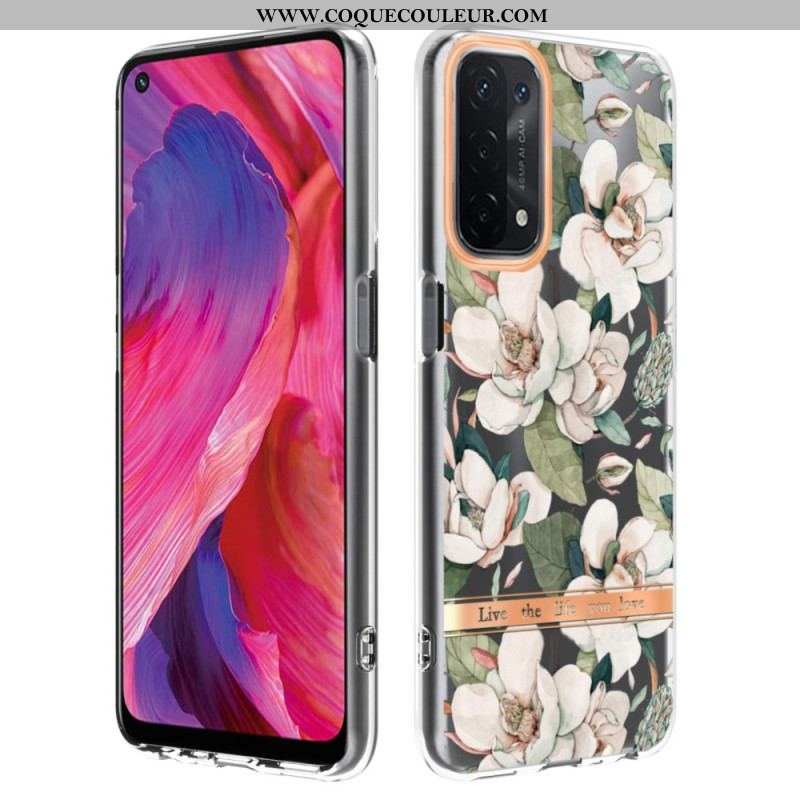 Coque Oppo A54 5G / A74 5G Transparente Florale