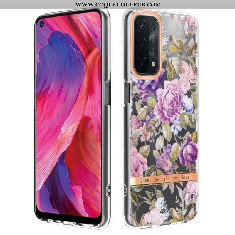 Coque Oppo A54 5G / A74 5G Transparente Florale