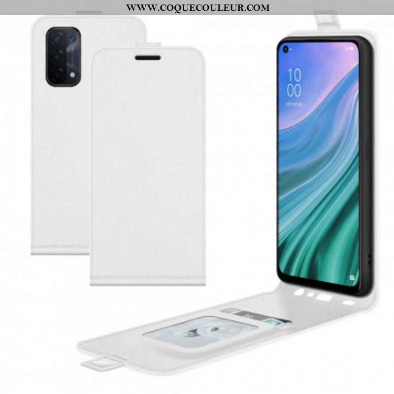 Housse Oppo A54 5G / A74 5G Rabat Vertical Effet Cuir