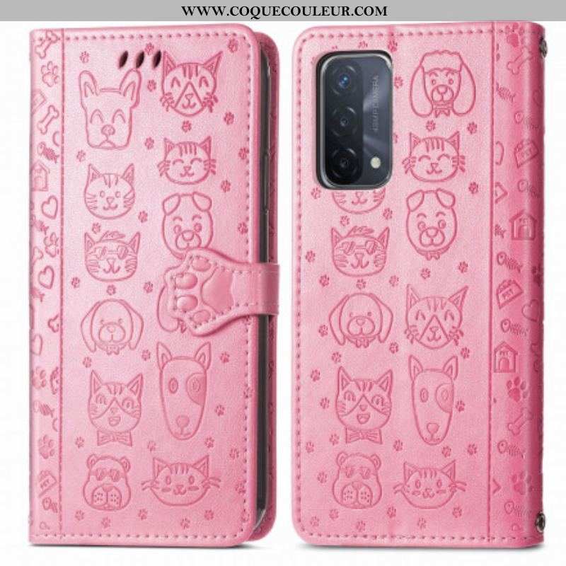 Housse Oppo A54 5G / A74 5G Animaux Animés