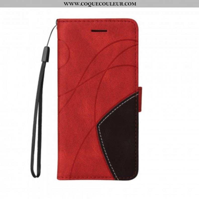 Housse Oppo A94 5G Simili Cuir Bicolore Signature