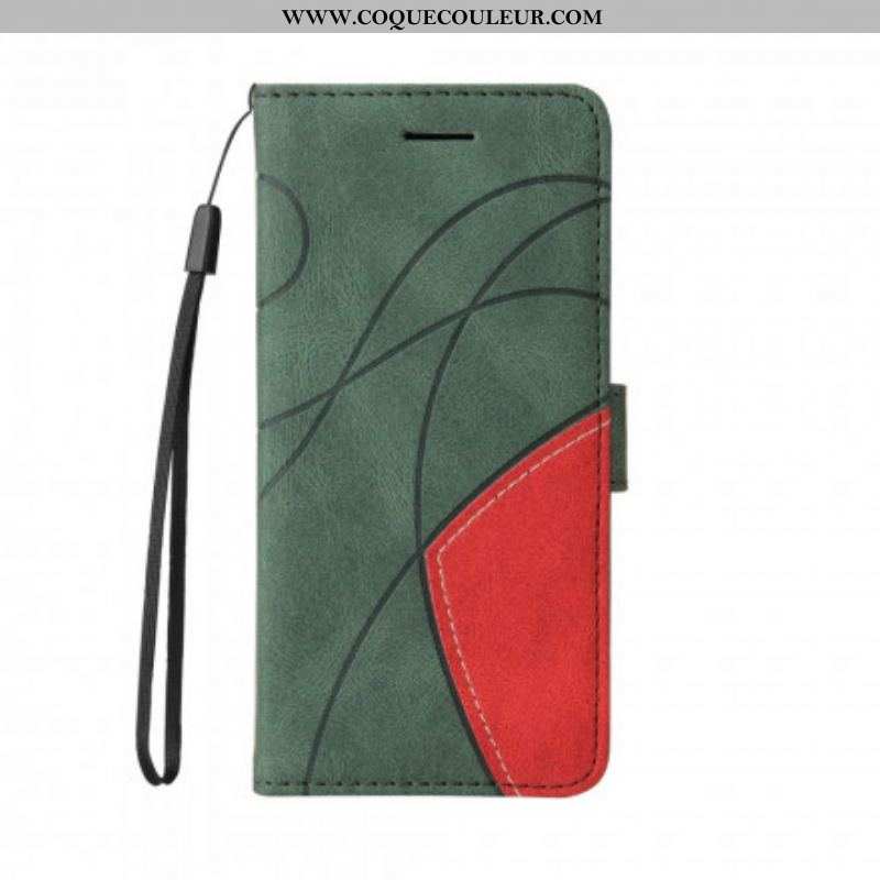 Housse Oppo A94 5G Simili Cuir Bicolore Signature