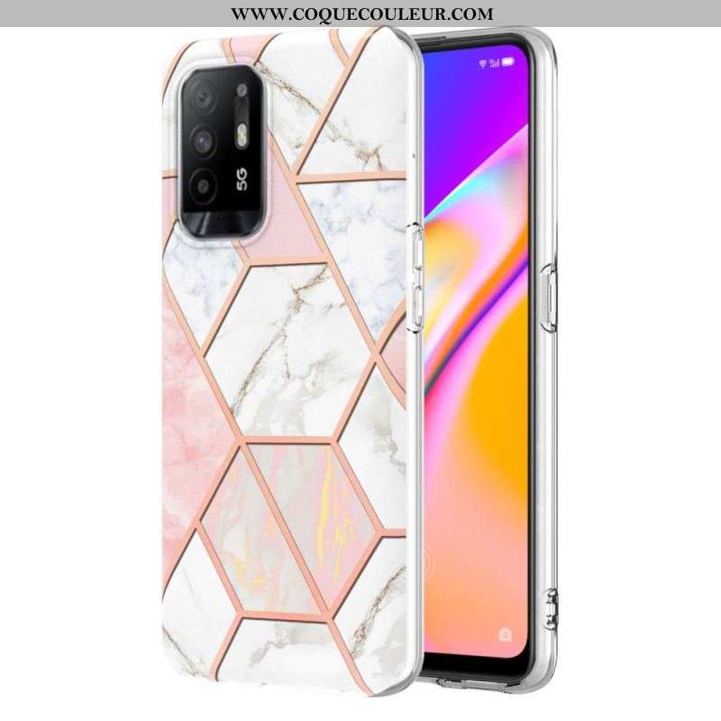 Coque Oppo A94 5G Marbre Géométrique Flashy