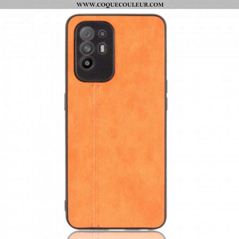 Coque Oppo A94 5G Effet Cuir Couture