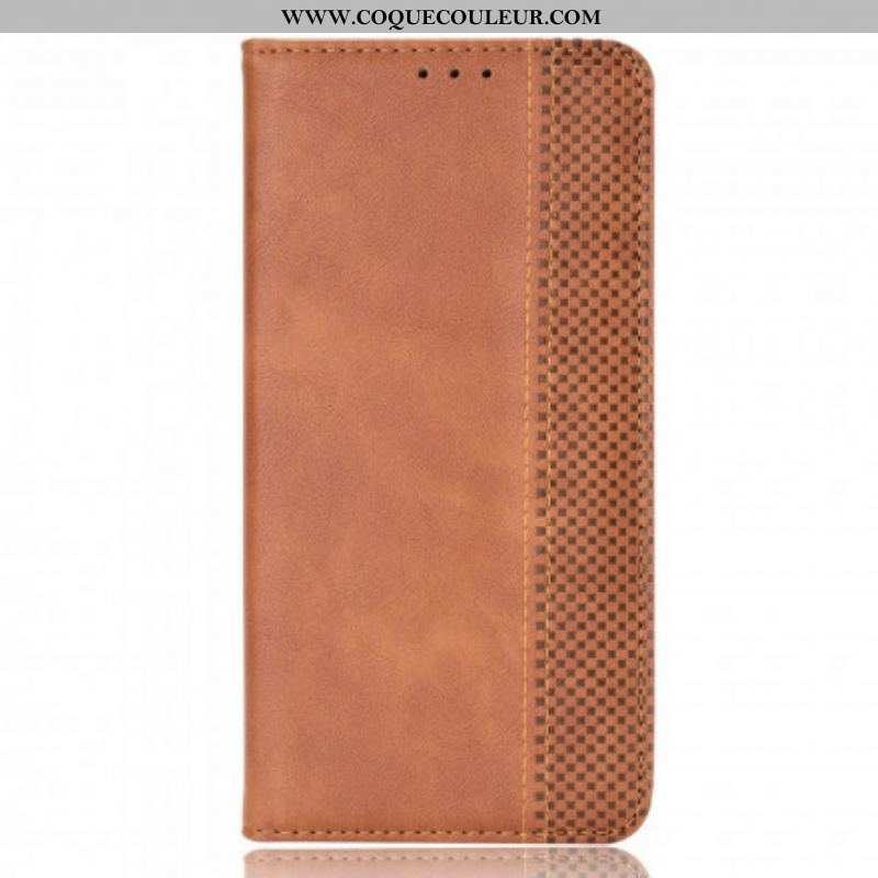 Flip Cover Oppo A94 5G Effet Cuir Vintage Stylisé