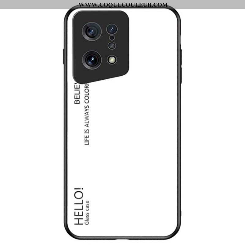 Coque Oppo Find X5 Verre Trempé Hello