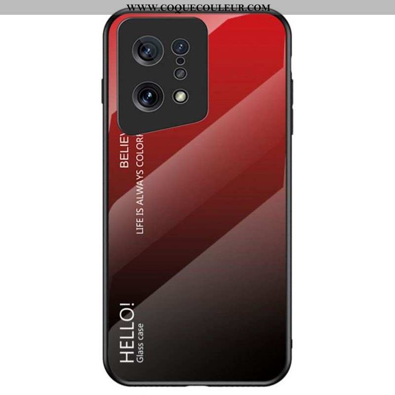 Coque Oppo Find X5 Verre Trempé Hello