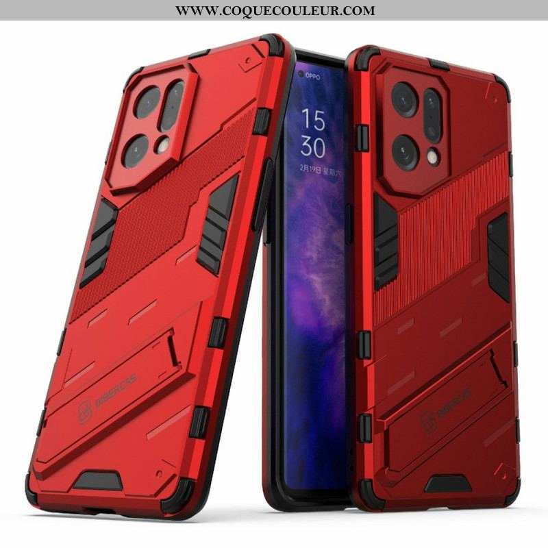 Coque Oppo Find X5 Support Amovible Deux Positions Mains Libres