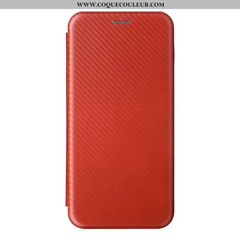 Flip Cover Oppo Find X5 Pro Texture Fibre Carbone