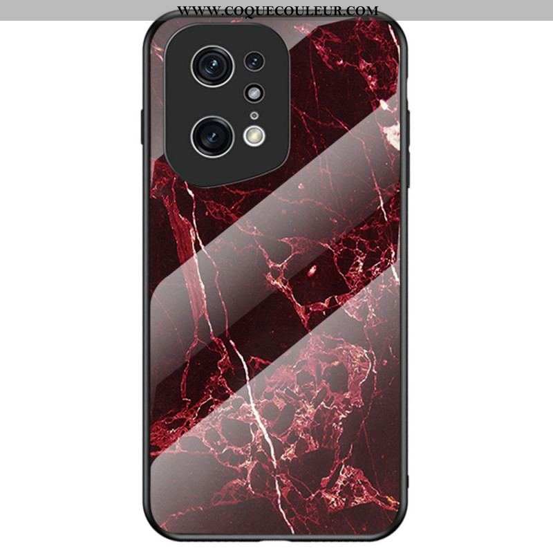 Coque Oppo Find X5 Pro Verre Trempé Marble Colors