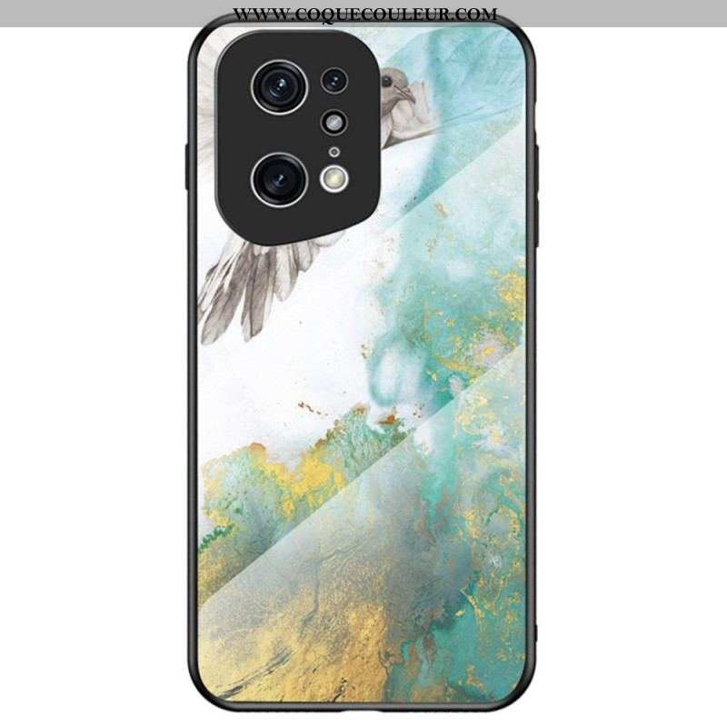 Coque Oppo Find X5 Pro Verre Trempé Marble Colors