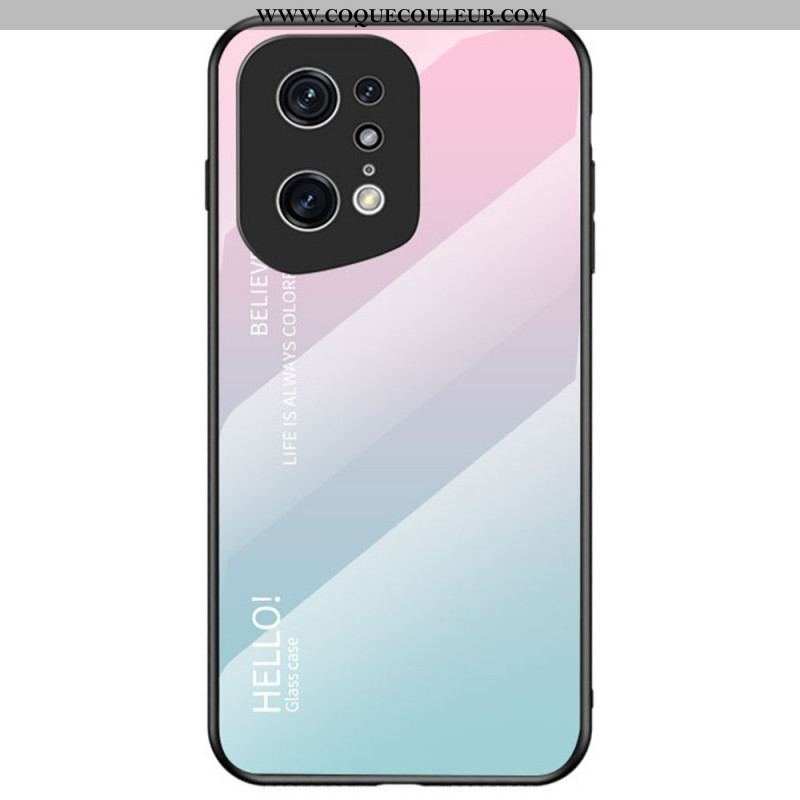 Coque Oppo Find X5 Pro Verre Trempé Hello