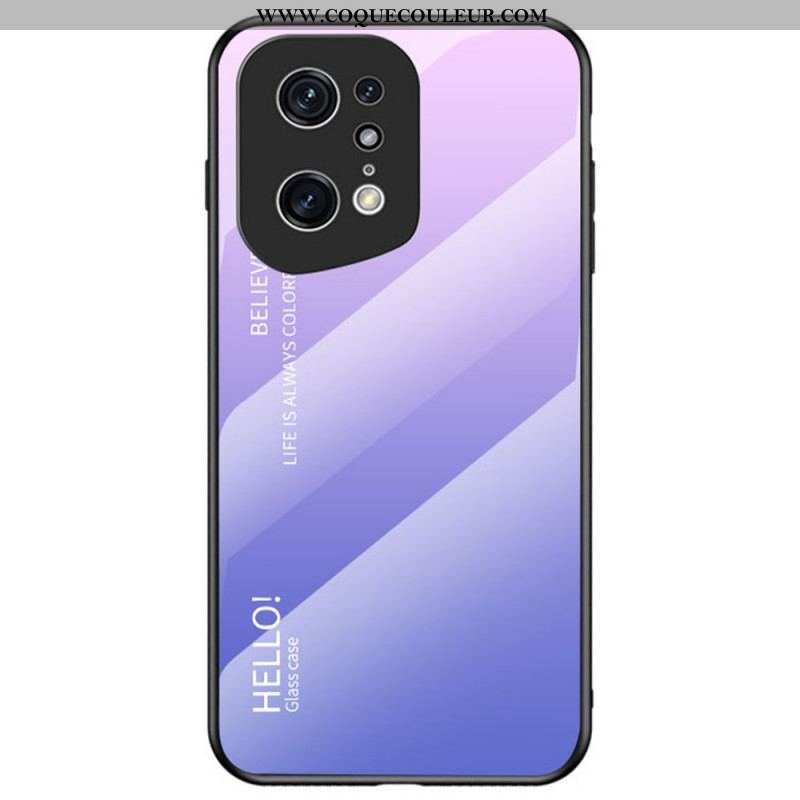 Coque Oppo Find X5 Pro Verre Trempé Hello