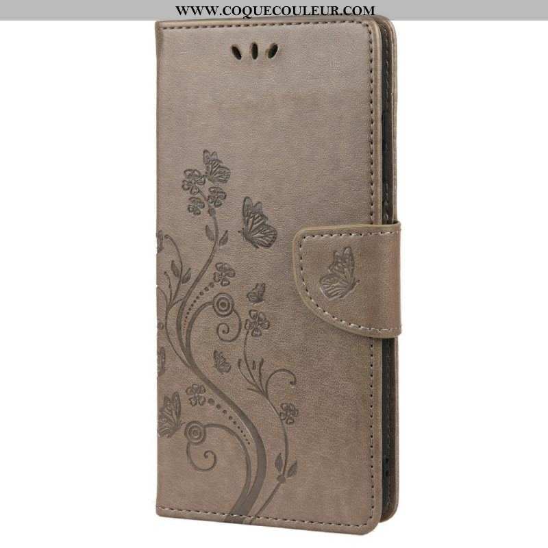 Housse Oppo Reno 6 5G Papillons et Fleurs