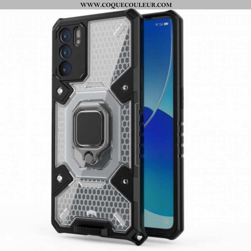 Coque Oppo Reno 6 5G Nid d'Abeille avec Anneau