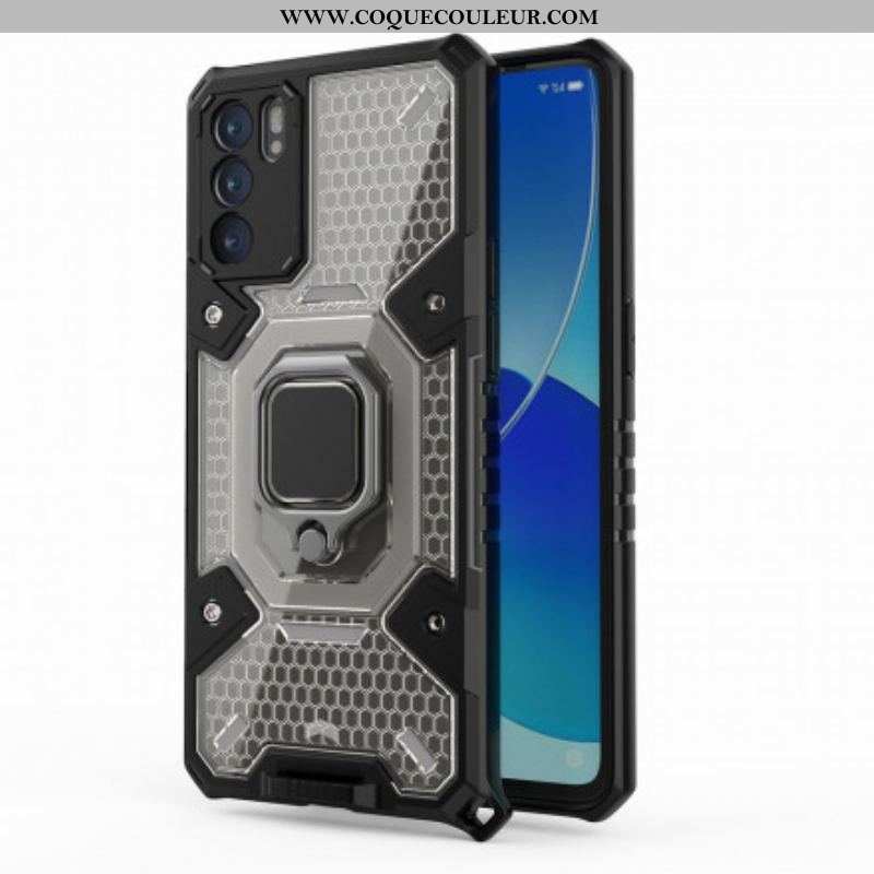 Coque Oppo Reno 6 5G Nid d'Abeille avec Anneau