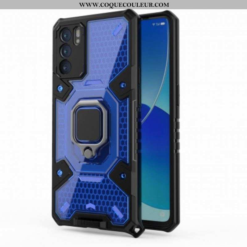 Coque Oppo Reno 6 5G Nid d'Abeille avec Anneau