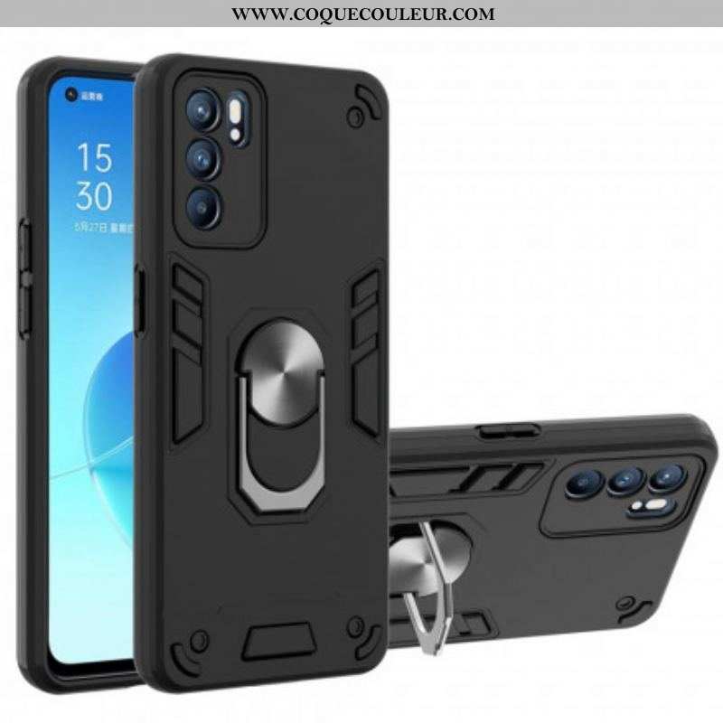 Coque Oppo Reno 6 5G Détachable Anneau-Support