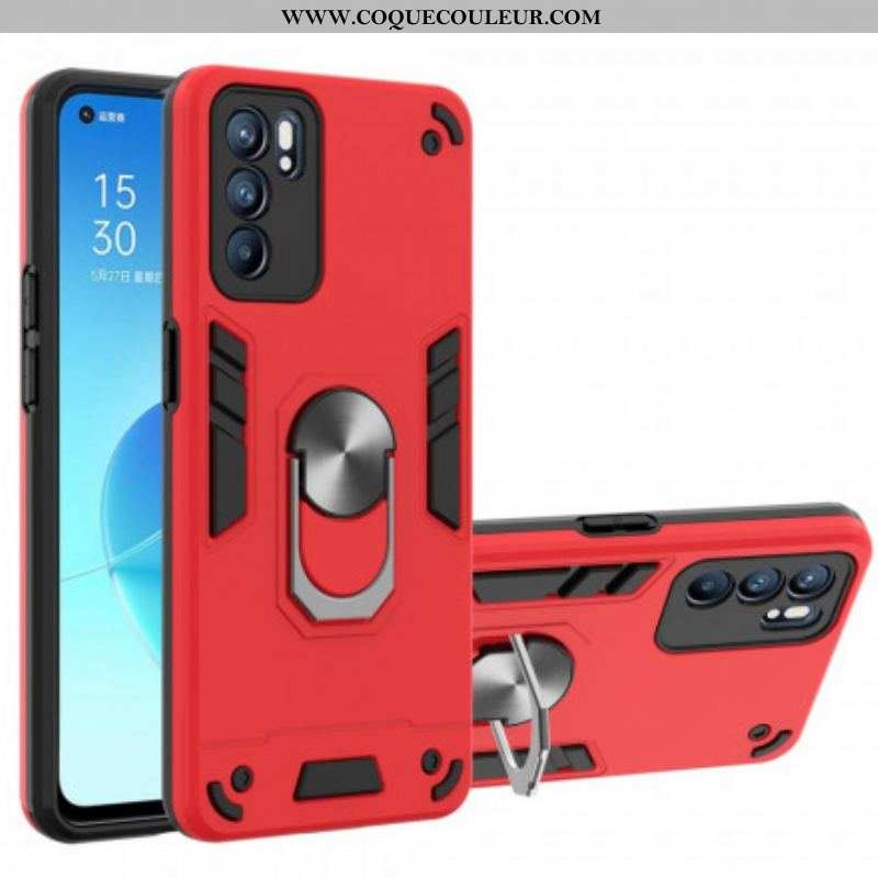 Coque Oppo Reno 6 5G Détachable Anneau-Support