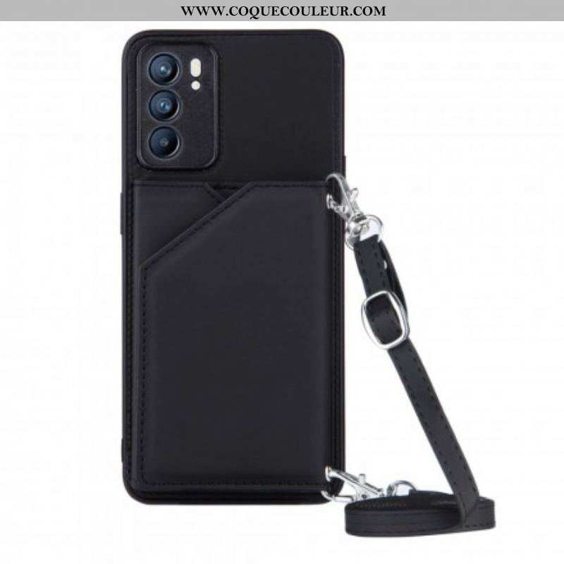 Coque Oppo Reno 6 5G Bandoulière Porte-cartes