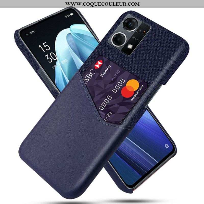 Coque Oppo Reno 7 Texture Tissu Porte-Carte