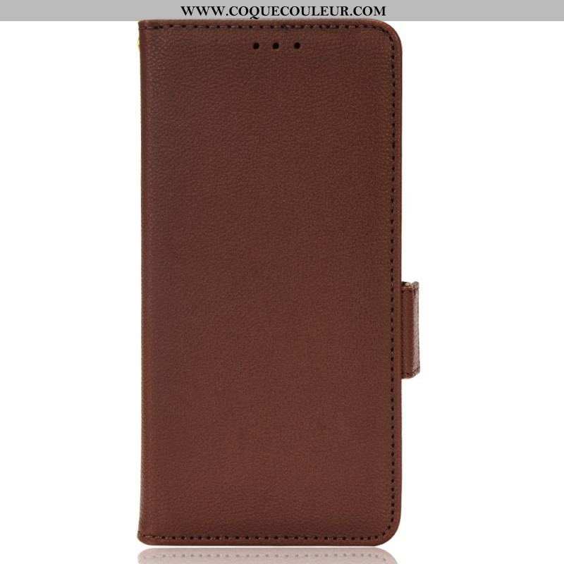 Housse Oppo Reno 7 Style Cuir Litchi Traditionnel