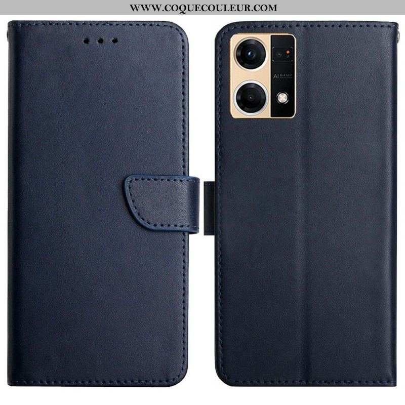 Housse Oppo Reno 7 Cuir Nappa Véritable