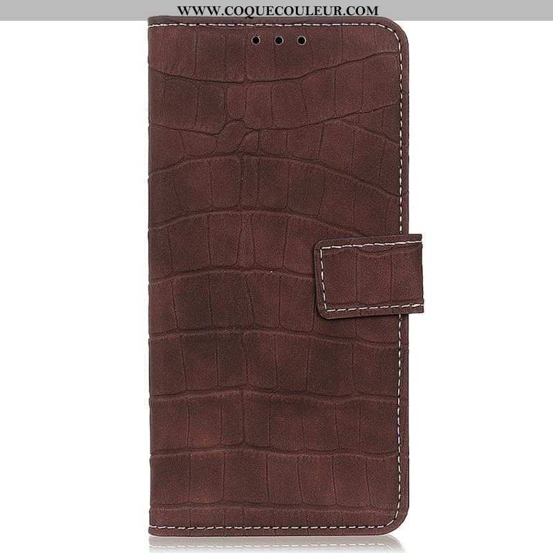 Housse Oppo Reno 7 Style Peau de Crocodile