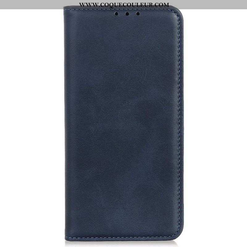 Housse Oppo Reno 7 Cuir Fendu Classique