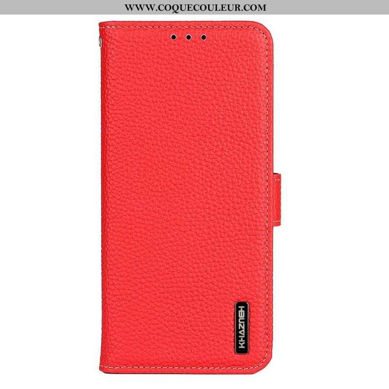 Housse Oppo Reno 7 Cuir Litchi KHAZNEH