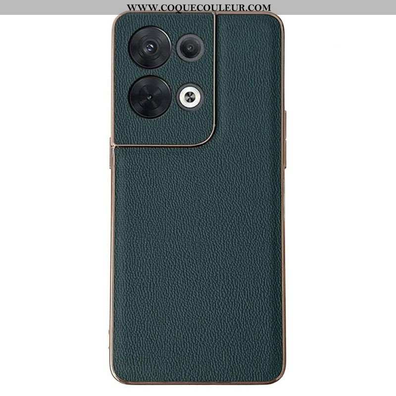 Coque Oppo Reno 8 Vrai Cuir Premium