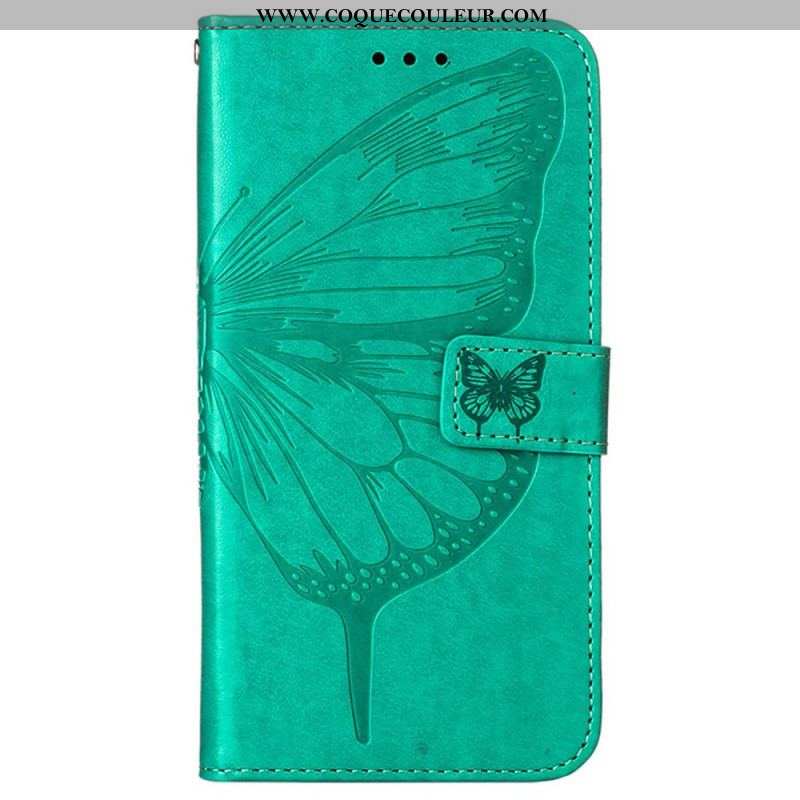 Housse Oppo Reno 8 Pro Papillon Baroque à Lanière