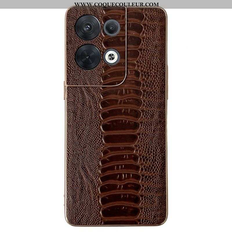 Coque Oppo Reno 8 Pro Vrai Cuir Style Crocodile