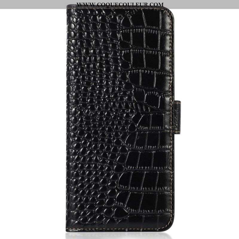 Housse Oppo Reno 8 Pro Style Crocodile RFID